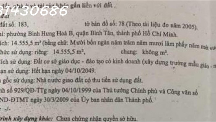 Chúng Tôi cần Chuyển nhượng gấp trường liên cấp 1 - 2 - 3 Trí Tuệ Việt - 550 tỷ liên hệ chính chủ